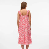 Vero Moda VMLINN Midi dress in Rose/Dubarry