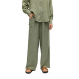 Vero Moda VMMELANEY High Waist Trousers In Green