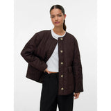 Vero Moda Vmmillie Quilt Jacket In Chocolate