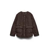 Vero Moda Vmmillie Quilt Jacket In Chocolate
