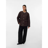 Vero Moda Vmmillie Quilt Jacket In Chocolate