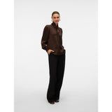 Vero Moda Vmnini Cia Bow Top In Chocolate