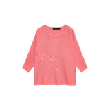 Vero Moda VMNORA 3/4 Boatneck Blouse In Coral
