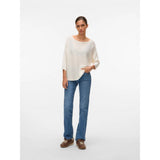 Vero Moda VMNORA 3/4 Pullover In Snow White