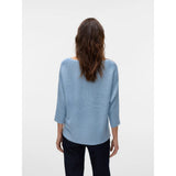 Vero Moda VMNORA Knitted pullover In Cashmere Blue