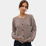 Vero Moda VMNOVAH Cardigan In Brown Lentil