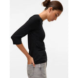 Vero Moda VMPANDA 3/7 Top T-Shirt In Black