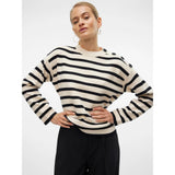 Vero Moda Vmsaba Pullover In Black Stripe