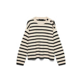 Vero Moda Vmsaba Pullover In Black Stripe