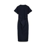 Vero Moda VMSANNI Long Dress In Dark Blue Denim