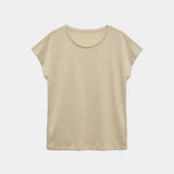 Vero Moda VMSARAH Glitter Top In Silver Mink