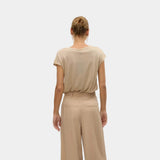 Vero Moda VMSARAH Glitter Top In Silver Mink