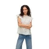 Vero Moda VMTRINE Lace Top In Floral White