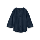 Vero Moda VMVIRA WVN 3/4 Shirt In Navy Blazer