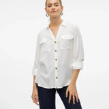 Vero Mods VMBUMPY Shirt In Snow White