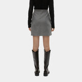 Vmfortuneallison High Waist Short Skirt In Grey