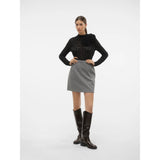 Vmfortuneallison High Waist Short Skirt In Grey