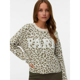Vero Moda Vmtres Knitted Pullover In White Birch