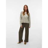 Vero Moda Vmtres Knitted Pullover In White Birch
