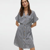Vero Moda VMBUMPY Shirt Dress In India Ink