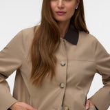 Vero Moda VMCHELSEAPOPPY Short Jacket In Silver Mink