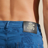 Vilebrequin 5-Pockets Bermuda Shorts Ronde Des Tortues in Blue