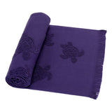 Vilebrequin Beach Towel In Organic Cotton Turtles Jacquard in Navy