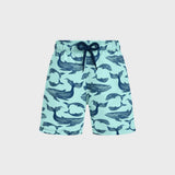 Vilebrequin Boys Swim Shorts Whales In Celadon
