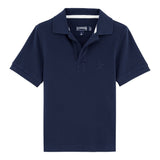 Vilebrequin Cotton Pique Boys Polo Shirt Solid In Navy