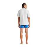 Vilebrequin Men Linen Bowling Shirt Solid in Blue