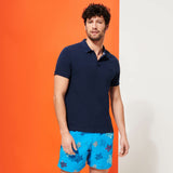 Vilebrequin Men Organic Cotton Pique Polo Shirt Solid In Navy