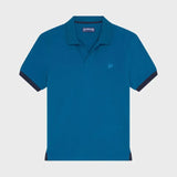 Vilebrequin Men Organic Cotton Pique Polo Shirt Solid Peacock
