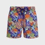 Vilebrequin Men Stretch Short Swim Shorts Aquatic Life In Versailles