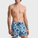 Vilebrequin Men Stretch Swim Shorts Island Flowers White