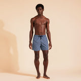 Vilebrequin Moorea Mini Shark Print Swim Shorts in Bleu Marine