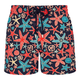 Vilebrequin Moorea Starfish Swim Shorts in Encre Blue Multi
