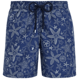 Vilebrequin Moorise Mini Star Fish Swim Shorts in Thalassa Navy