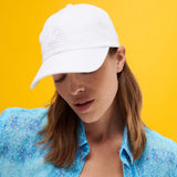 Vilebrequin Solid Cap Turtle Embroidery In White