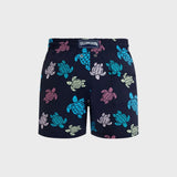 Vilebrequin Stretch Short Swim Shorts Ronde des Tortues In Navy