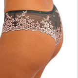 Wacoal Embrace Lace Tanga In Dark Slate/ Cloud Pink