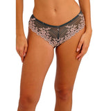 Wacoal Embrace Lace Tanga In Dark Slate/ Cloud Pink
