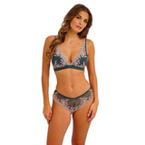 Wacoal Embrace Lace Tanga In Dark Slate/ Cloud Pink