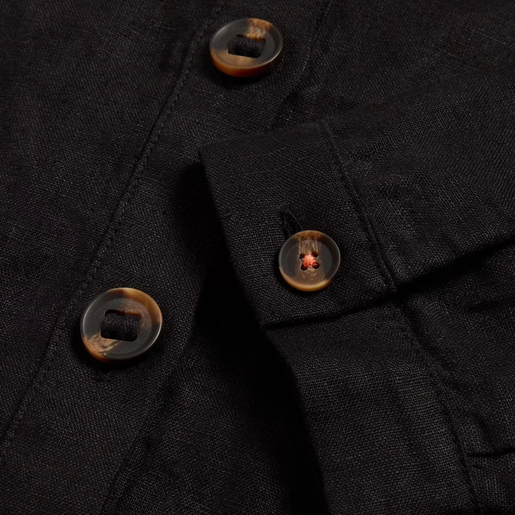 White Stuff Adele Linen Jacket in Pure Black