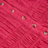 White Stuff Celeste Short Sleeve Midi Dress in Bright Pink