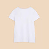 White Stuff Ellie Linen Blend Lace Tee in Brilliant White