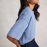 Katya Tee In Mid Blue