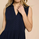 White Stuff Keira Maxi Jersey Dress in Dark Navy