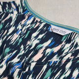 White Stuff Tallie V Neck Jersey Dress in Navy Multi