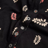 White Stuff Tammy Cotton Printed Jersey Dress in Black Print