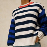 The White Stuff Bea Button Cotton Jumper In Ivory